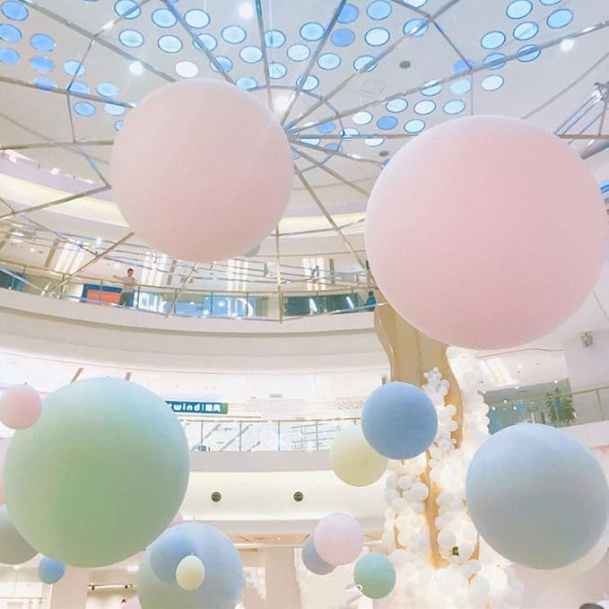 36 Inch Giant Round Balloons Macaron Purple Pink 6 Packs Latex Balloons for Photo Shoot Wedding Baby Shower Birthday Party Decorations