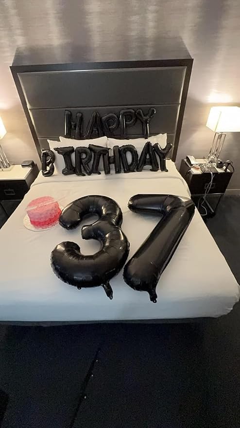 Number Balloons 40 Inch 3 Balloons for Birthday Party Decoration, Black Number 3 Ballon for 3, 13, 23, 30 Celebration, Boy and Girl Birthday, Christmas, Anniversary Decor