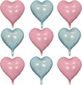 Pink Heart Shaped balloons Pack of 10,18 Inch Love Valentine Balloons Blue Heart Romantic Balloons For Valentines Day Propose Marriage Wedding Bridal Shower Engagement Party Decorations
