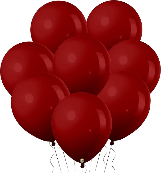 AFTERLOON® Biodegradable Mini Balloons 50 pcs Red 5 Inch, Matte Color Thickened Extra Strong Latex Helium Float, Baby Shower Gender Reveal Garland Arch Wedding Kids Birthday Party Decorations