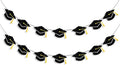 Graduation Decorations Class of 2026 Black Grad Banner Glitter Pre-strung Graduation Cap Banner for 2026 Congrats Grad Decor Party Supplies