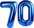 Navy Blue Number 70 Balloon 40 inch, 70 Number Balloons, 70th Navy Blue Birthday Decorations, 70 Year Old Women Men Blue Party Supplies