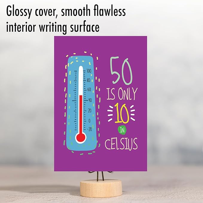 NobleWorks - Funny Milestone Birthday Greeting Card with Envelope (4.63 x 6.75 Inch) - 50 In Celsius C9574MBG