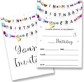 In My Birthday Era Party Invitations Supplies with Envelopes Set of 20 Girl Birthday Invites for Fans Celebration Party Fill in Blank, Double Sided