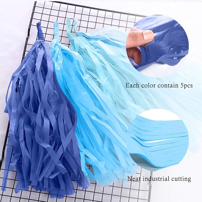 Tissue Paper Tassel DIY Hanging paper decorations Party Garland Decor for Party Decorations Wedding,Festival,Baby Shower Decoration 35c m20PCS