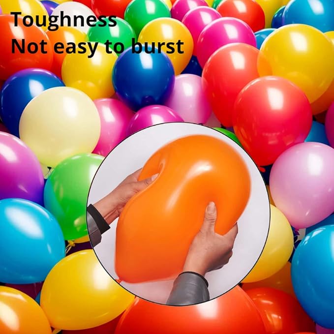 440 Pcs Rainbow Balloons 12 Inch 15 Colors - Thick Latex Colorful Assorted Bulk Balloon, for Birthday Wedding Baby Shower Graduation Events