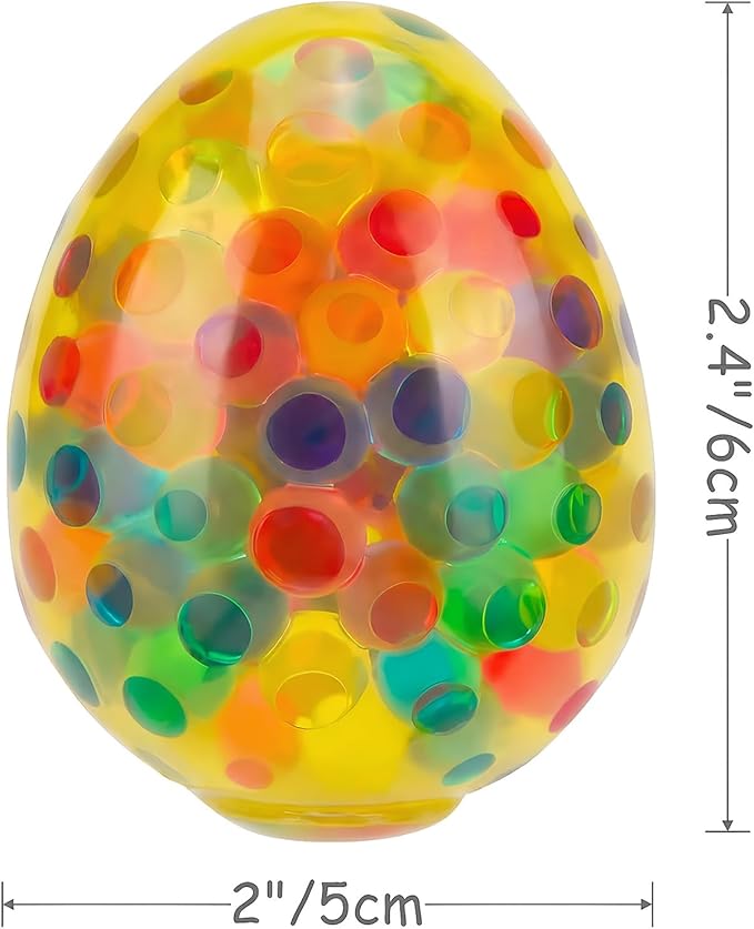 12 Pack Easter Eggs Stress Balls Fidget Squishy Squeeze Ball for Easter Basket Stuffers Party Favors Gifts