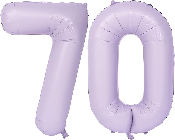 40 In Matte Purple Number Balloons Helium Foil Mylar Balloon Birthday Party banquet Decoration Digital 70