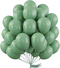 PartyWoo Sage Green Balloons 50 pcs 12 Inch Matte Dusty Olive Boho Green Eucalyptus Latex Helium Balloons for Wedding Baby Shower Gender Reveal Birthday Graduation Safari Party Decorations Green-F03