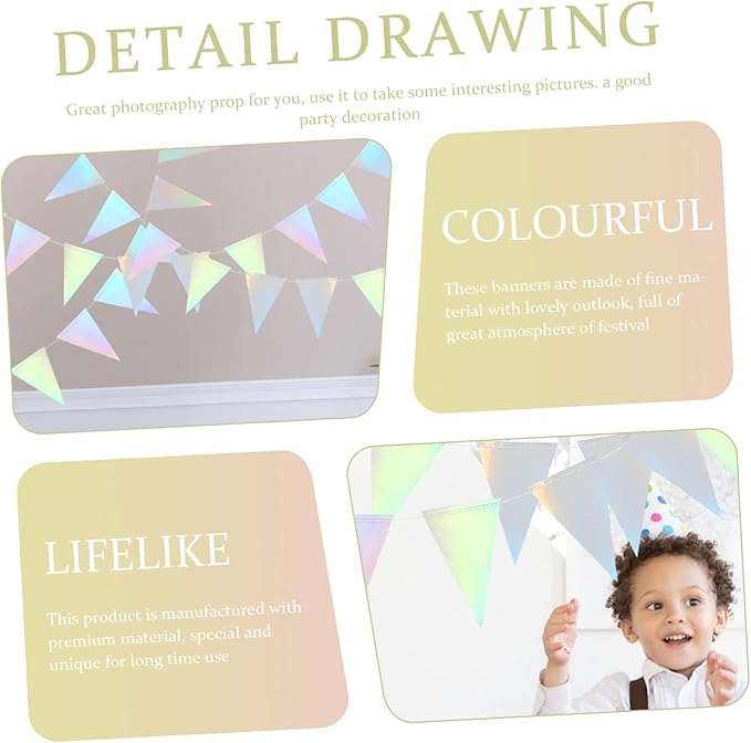2pcs Double-Sided Party Banner Flags for Birthday and Wedding Decor Reusable Hanging Decorations Lightweight and Easy to Store for Themed Celebrations