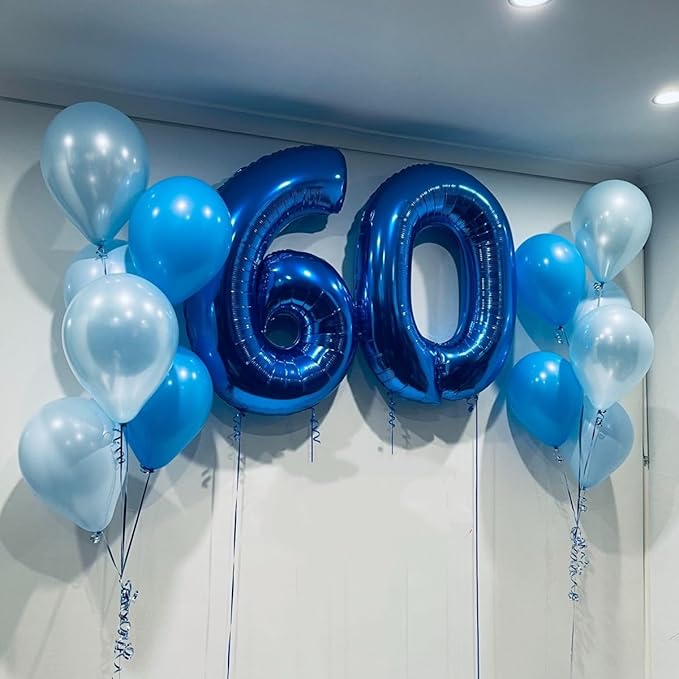 26 Number Balloons, Dark Blue Balloons for Man Woman 26th Birthday Decoration, Foil Number Ballon for 26, 62, 2026 Anniversary, Bridal Shower, Graduation, Halloween, Christmas, New Year