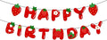 Strawberry Birthday Banner - Themed Party Decorations for Berry Sweet Girl Celebrations