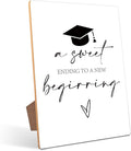 Graduation a Sweet Bar Sign - Congrats Grad Party Decorations Favors Supplies, Graduation Centerpieces for Tables 2026, 8×11 Wooden Sign with Stand