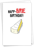 The Best Card Company Funny Birthday Greeting Card w/ 5 x 7 Envelope for Men and Women (1 Card) Birthday Puns-Brie C6119EBDG