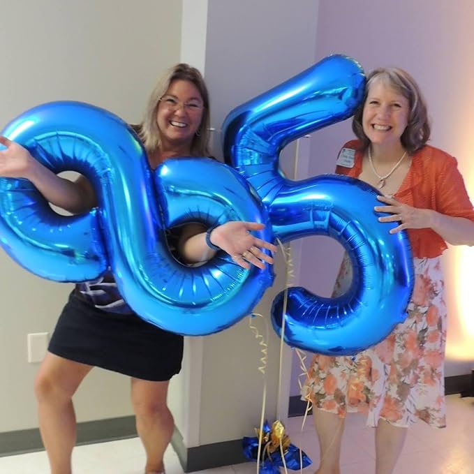 40 Inch Metallic Blue Number 3 Balloon, Giant 3 Number Balloons for 3rd Birthday Decorations, Party Supplies for Baby Boy Girl, Metallic Blue Party Decor
