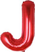 AULE red Letter Balloons J 40Inch Large Giant big Foil Mylar red J Balloon for Birthday Aniversary Party Decorations