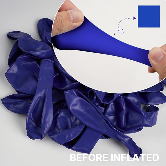 PartyWoo Royal Blue Balloons 50 pcs 12 Inch Matte Dark Blue Latex Helium Balloons for Graduation Independence Day Memorial Day Baseball Baby Shower Gender Reveal Birthday Party Decorations Blue-Y59