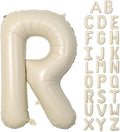 Cream R Letter Balloons,40 Inch Letter R Balloon Beige,Helium Custom Letter Balloon for Birthday Anniversary Party Decorations