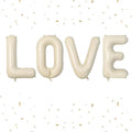 Cream LOVE Letter Balloons,40 Inch Love Balloon Beige Helium Big Nude Balloon for Anniversary Wedding Party Decorations
