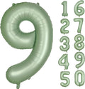 40 Inch Green Number 9 Balloon Olive Green Foil Balloons Sage Green 9 Balloons Mylar Helium Balloon for Birthday Party Decorations Girls Boys Baby Shower Wedding Anniversary Decoration (Number 9)