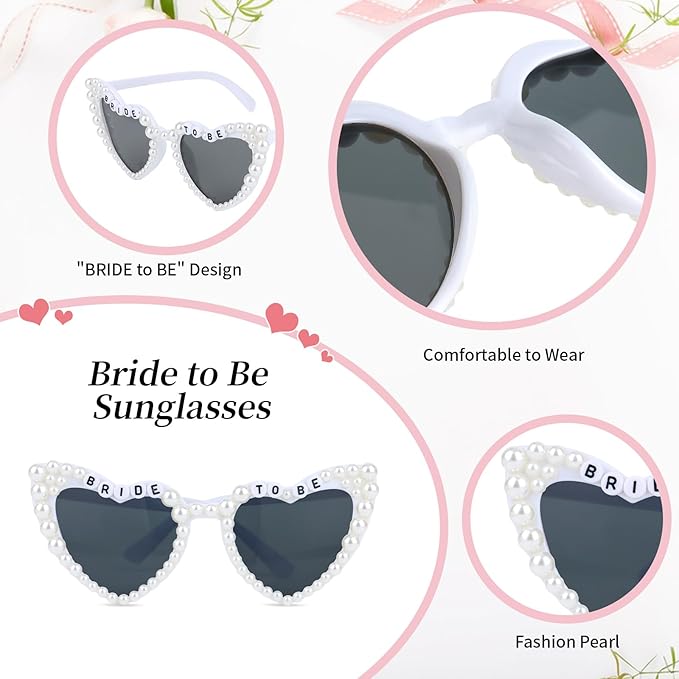10 PCS Bride to Be Sunglasses Bachelorette Sunglasses Bulk for Bride Bridesmaids Bachelorette Party Gifts