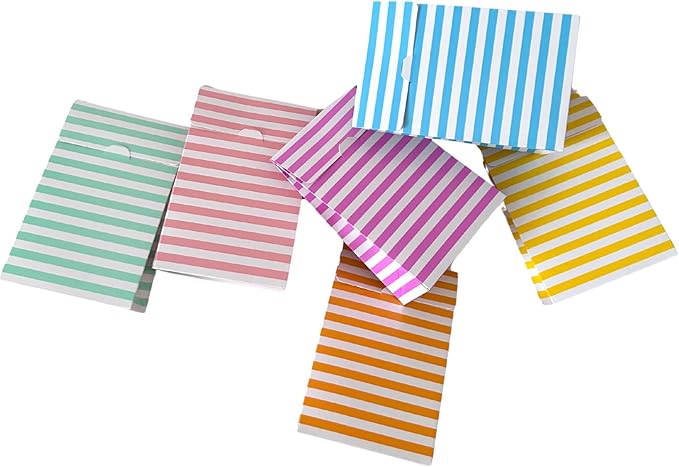 A Little Extra Co 30-Pack Colorful Treat Bags – Party Favor Bags in 6 Assorted Colors - For Candy, Birthday gifts, Holidays, Baby Showers, Special Occassions – Size 4.75" x 3" x 7.5"