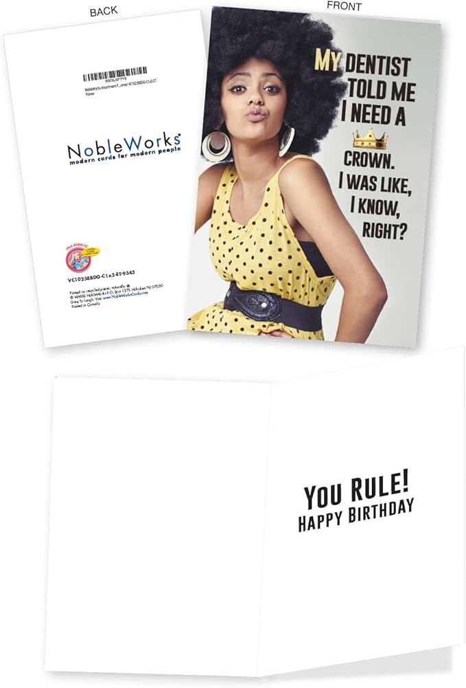 NobleWorks Assortment Pack of 3 Funny Birthday Greeting Cards with Envelopes (3 Designs, 1 Each) Women Talk VC10238BDG-C1x3-ET