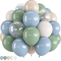 Blue and Green Balloons, Goose Balloon Sage Avocado Green Dusty Slate Fog Blue Sand White Clear Latex Balloons for Boho Bridal Baby Shower Graduation Anniversary Wedding Birthday Party Decorations