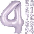 Lilac 4 Balloon, Number Balloons 40 Inch, Lavender 4th Birthday Decorations for Girls Four Large Numbers for Party Decor, Number 4 Balloon