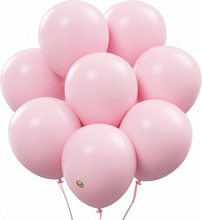 AFTERLOON® Biodegradable Balloons 24 pcs Baby Pink 10 Inch, Matte Color Thickened Extra Strong Natural Latex Helium Float, Multicolor Colorful Bulk Color ballon Globos Para Decoration De Fiestas Kids