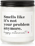 Retirement Gift for Woman, Men - 9oz Lavender Scented Soy Wax Candle- Best 2026 Retired Gifts for Women, Men, Friends, Coworker, Teacher, Funny Retirement Candle Decoration