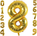 Gold Foil Balloons Number 8, 42 inch