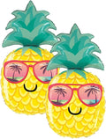 Set of 2 Adorable Summer Pineapple Jumbo 37" Foil Party Balloons