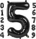 Balloon Numbers 40 Inch 5 Ballon for 5th Birthday Decorations, 15 25 35 50 Big Black Number Balloons for Wedding Photo Shoot Party Decor
