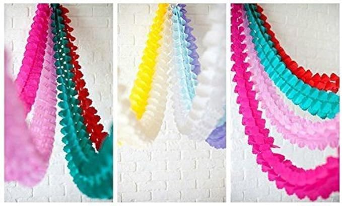 9 Pcs Four-Leaf Paper Garland Reusable Foldable Towel Garlands Streamers for Wedding and Event Party Decorations Hanging Paper Flowers Decorative,3.6M / 11.81 FT
