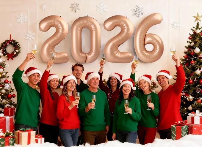 Light Brown 2026 Number Balloon, 40 Inch 2026 Balloons, New Years Eve Decorations, Light Brown Balloons Graduation Balloons, Mylar Balloon Party Supplies 2026