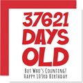 Stuff4 103rd Birthday Card for Men Women Him Her - 37621 Days Old - Funny One-Hundred Third Happy Birthday Card for Grandma Grandpa Gran Mom Dad, 5.7 x 5.7 Inch Humor Joke Greeting Cards