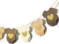 Brown Baby Shower Paper Garland Short-Sleeve Bodysuits Clothesline Garland Gender Reveal Birthday Banner Pre - Strung Baby Outfit Paper Decorations 9 pcs