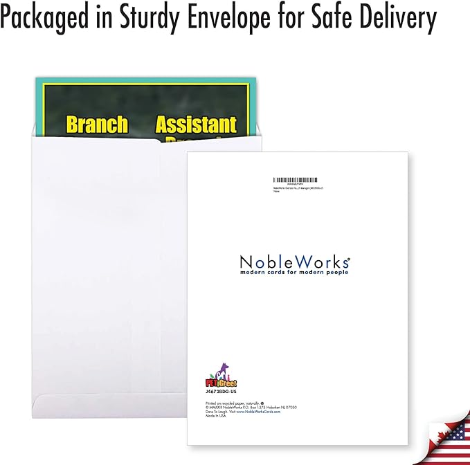NobleWorks Oversize Humorous Birthday Greeting Card From Us 8.5 x 11 Inch with Envelope (1 Pack) Large Jumbo Bday Branch Managers J4672BDG-US