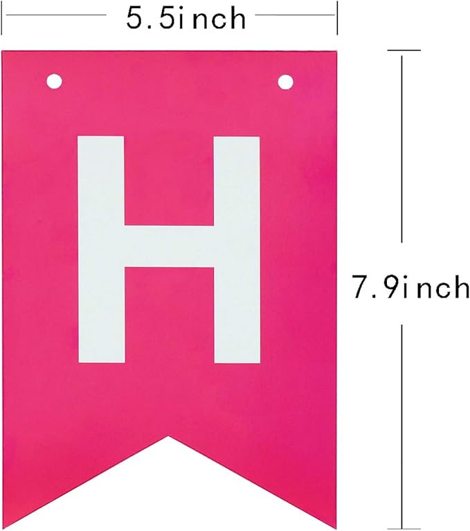 Letjolt Happy Birthday Banner Party Bunting Colorful Signs for Rainbow Kids Birthday Decorations Nursery Hanging Decor 13pcs