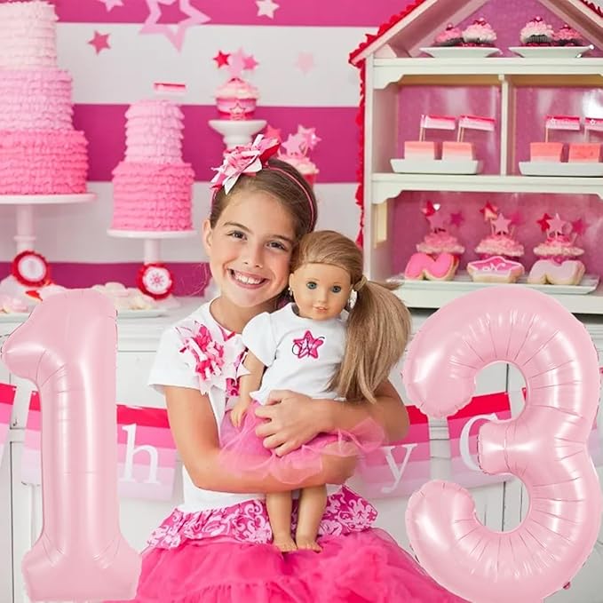 TONIFUL 40 Inch Pastel Pink Number 3 Balloon Balloon Big Pink Digital 3 Balloon for Girl's Birthday Party Wedding Bridal Shower Engagement Anniversary Photo Shoot Supplies