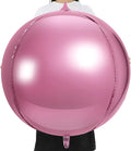 3 Pcs 32 Inch 4d Round Ball Balloons Holographic Balloons for Spring, Foil Rainbow Decor for Under The Sea Mermaid Groovy Party, Stage, Valentines Day, Wedding, Birthday Party(Pink)