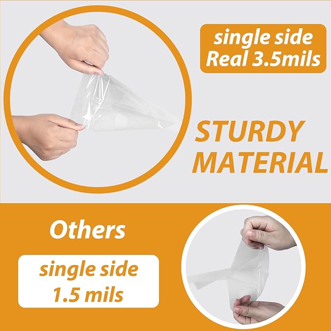 RICEDUO 100-Pack Cellophane Treat Bags with Twist Ties - 6x10 Inch Clear Party Favor Bags for Candy, Cookies, Birthday Goodies, Baby Showers & Holiday Gift Wrapping
