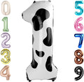 Number Balloons 1, 40 Inch One Balloons for 1st Birthday Girl Boy 1 11 21 Party Decorations Baby Shower Photo Shoot, White Black 1 Balloon