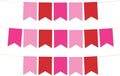 Andaz Press Hanging Pennant Banner with String, Pink, Fuchsia, Red, 1-Set, 24 Pennants, Approx. 12-Feet Long, Valentine's Day Theme Colored Supplies