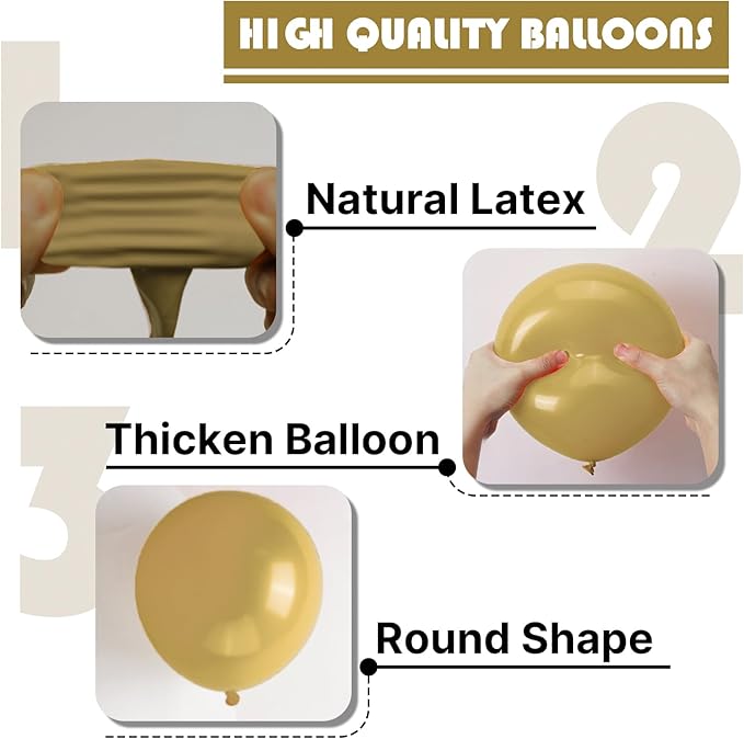 PartyWoo Tan Balloons 50pcs 12 Inch Light Brown Neutral Boho Coffee Latex Helium Balloons for Graduation Wedding Boy Baby Shower Safari Jungle Cowgirl Woodland Birthday Party Decorations Brown-F19