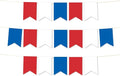 Andaz Press Hanging Pennant Banner with String, Red, White, Royal Blue, 1-Set, 24 Pennants, Approx. 12-Feet Long, 4th of July Theme Colored Supplies