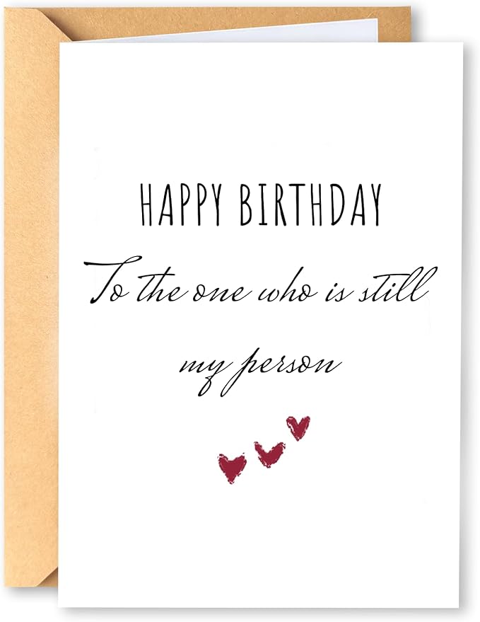 KINGNAME Romantic Birthday Card for Partner, Still My Person Meaningful Love Card for Him Her, Emotional Anniversary Greeting Card