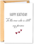 KINGNAME Romantic Birthday Card for Partner, Still My Person Meaningful Love Card for Him Her, Emotional Anniversary Greeting Card