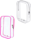 2 Packing Cubes 1 Quart Size Travel Bag TSA Approved Toiletry Bag Clear Small Purse Pouch International Long Flight Must Haves for Toiletries Makeup Liquids Airplane Europe Vacation Essentials